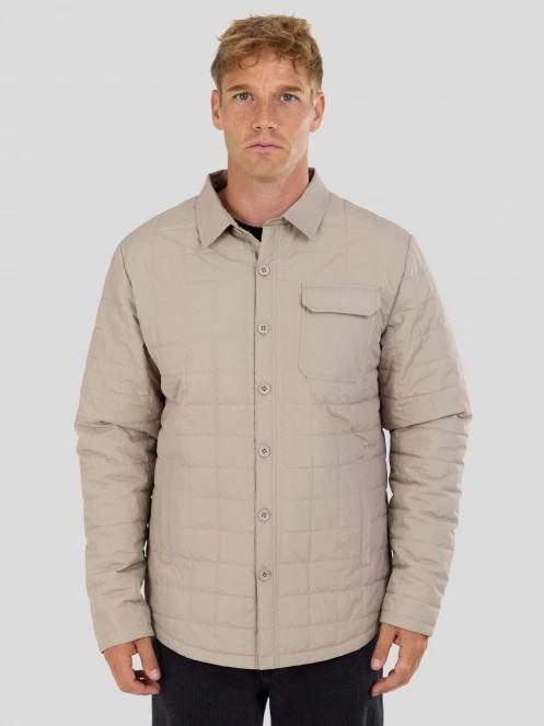 Fundango Grido Padded Shirt Jacket męski kurtka koszulowa piasek 2