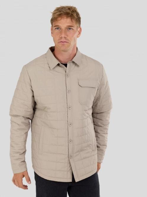 Fundango Grido Padded Shirt Jacket męski kurtka koszulowa piasek 5