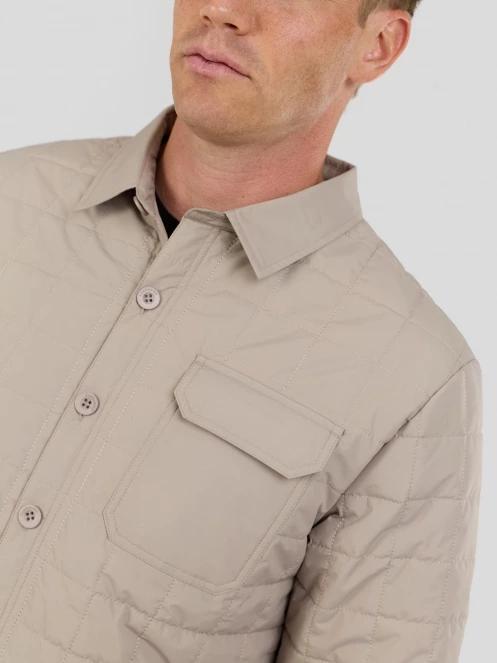 Fundango Grido Padded Shirt Jacket męski kurtka koszulowa piasek 6