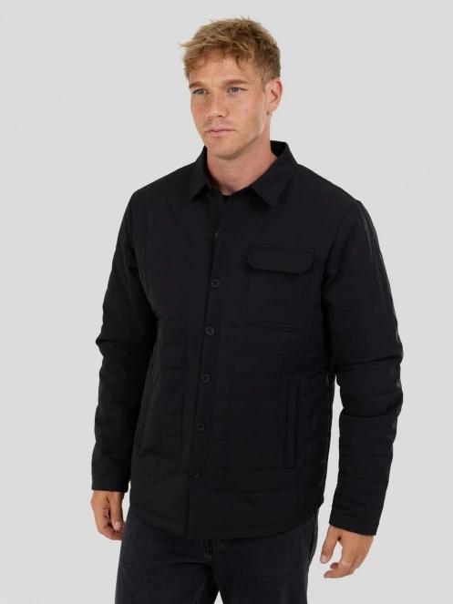 Fundango Grido Padded Shirt Jacket męski kurtka koszulowa czarny 2