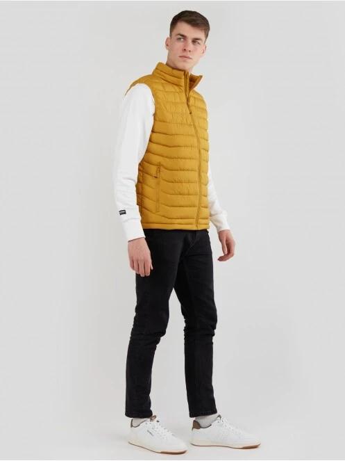 Fundango Hollow Padded Vest męski kamizelka żółty 4