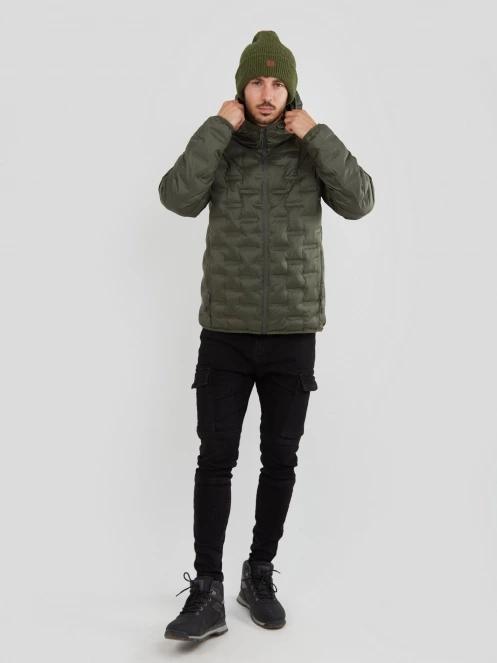 Fundango Smoke Hooded Jacket męski kurtka wyjściowa oliwka 4