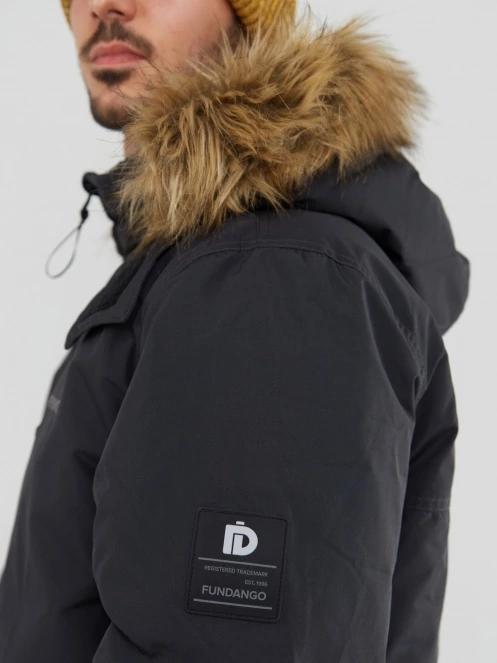 Fundango Spirit Parka Jacket męski kurtka zimowa czarny 7