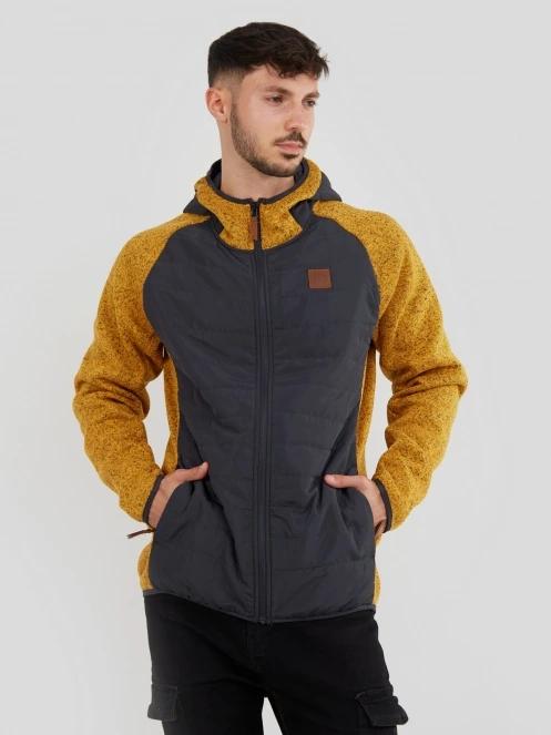 Fundango Obsidian Hybrid Jacket męski bluza z polaru brąz 2