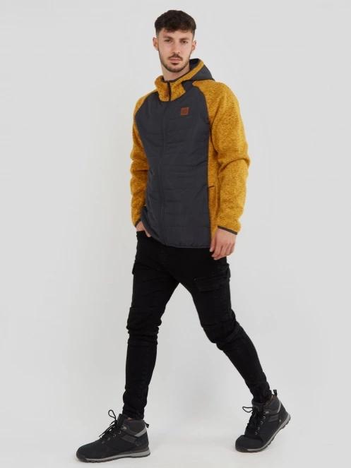 Fundango Obsidian Hybrid Jacket męski bluza z polaru brąz 4