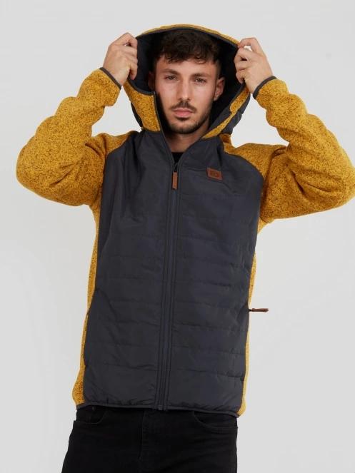 Fundango Obsidian Hybrid Jacket męski bluza z polaru brąz 5