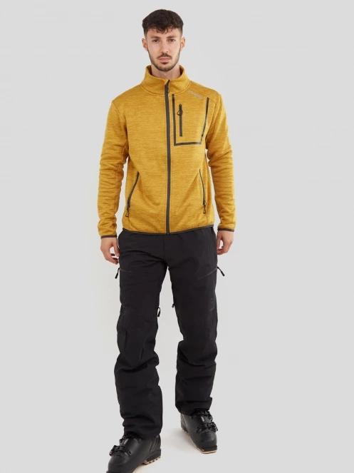 Fundango Jefferson Fleece Jacket męski bluza z polaru brąz 4