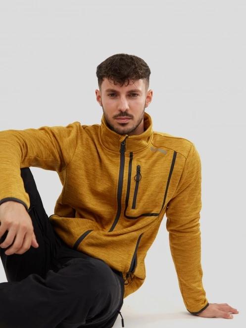 Fundango Jefferson Fleece Jacket męski bluza z polaru brąz 5