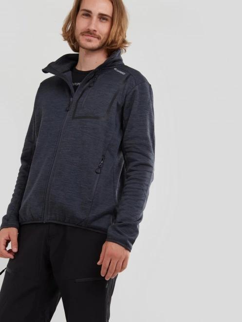 Fundango Jefferson Fleece Jacket męski bluza z polaru czarny 5