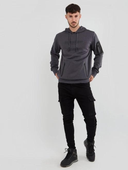Fundango Force Tech Pullover męski sweter szary 4