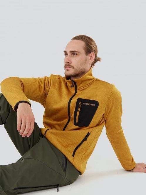 Fundango Jefferson Fleece Jacket męski bluza z polaru pomarańczowy 5
