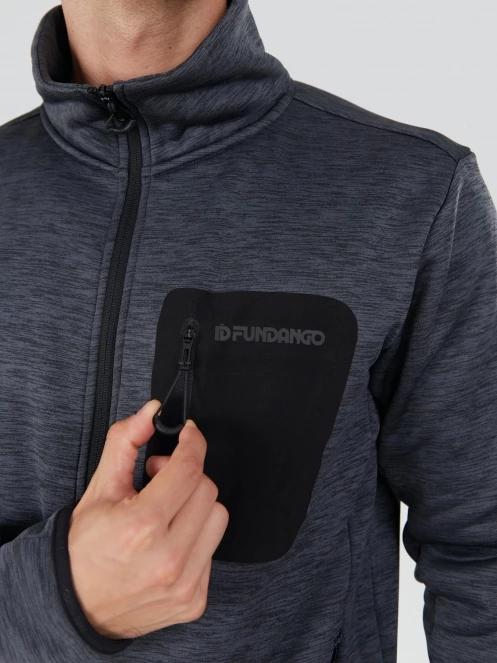 Fundango Jefferson Fleece Jacket męski bluza z polaru szary 6
