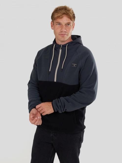 Fundango Carlos Fleece Pullover męski sweter z kapturem szary 5