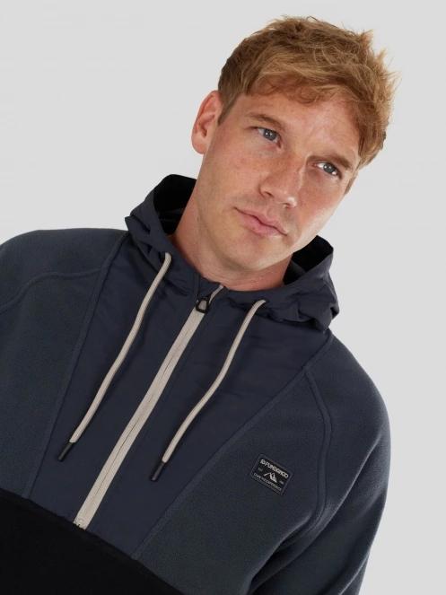 Fundango Carlos Fleece Pullover męski sweter z kapturem szary 6