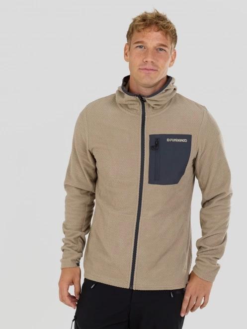 Fundango Nagano Full Zip Hoodie męski hybrydowa warstwa pośrednia piasek 2