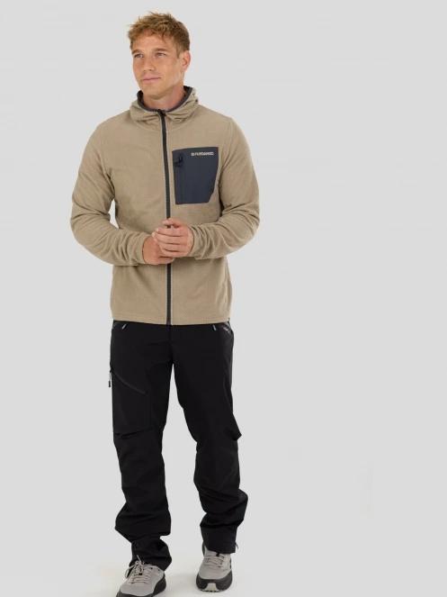 Fundango Nagano Full Zip Hoodie męski hybrydowa warstwa pośrednia piasek 4