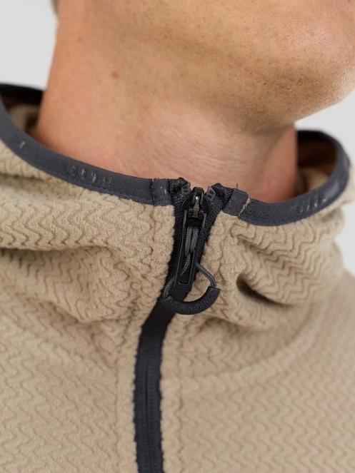 Fundango Nagano Full Zip Hoodie męski hybrydowa warstwa pośrednia piasek 7