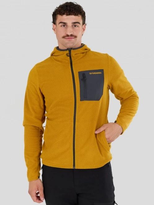 Fundango Nagano Full Zip Hoodie męski hybrydowa warstwa pośrednia żółty 6