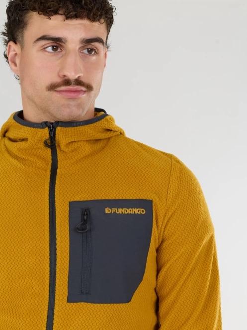 Fundango Nagano Full Zip Hoodie męski hybrydowa warstwa pośrednia żółty 7