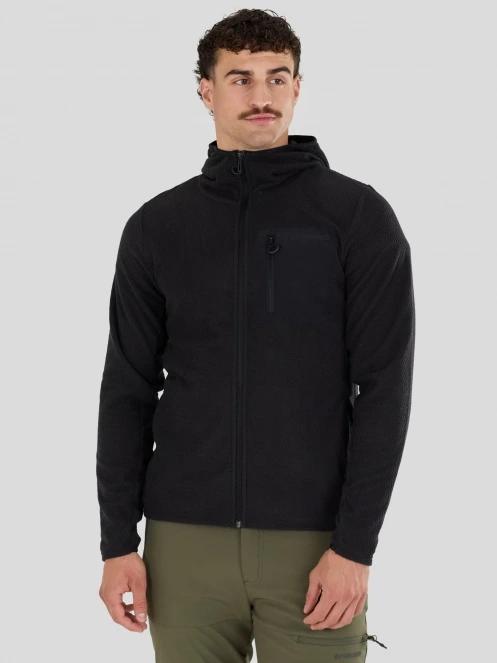 Fundango Nagano Full Zip Hoodie męski hybrydowa warstwa pośrednia czarny 2
