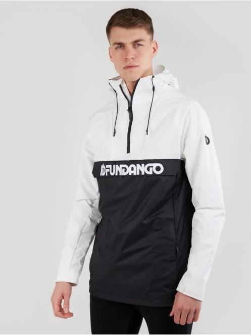 Fundango Salmo Logo Anorak męski plaszcz przeciwdeszczowy biały 2