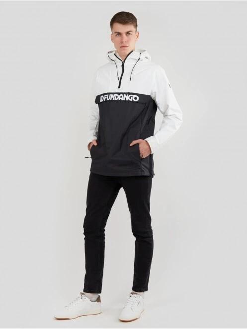 Fundango Salmo Logo Anorak męski plaszcz przeciwdeszczowy biały 4