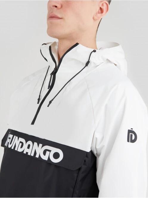 Fundango Salmo Logo Anorak męski plaszcz przeciwdeszczowy biały 5
