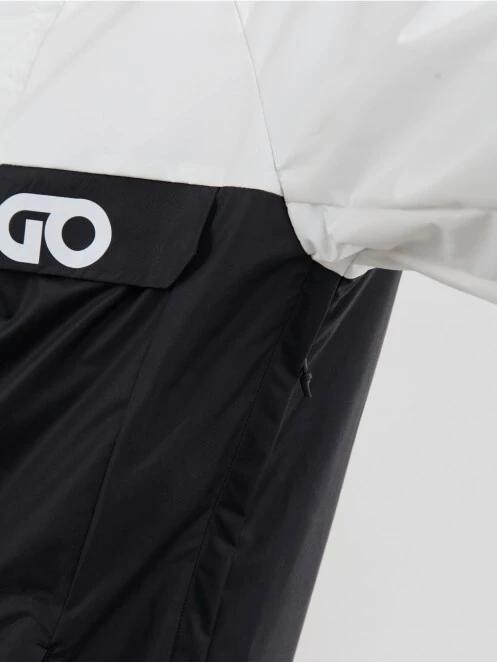 Fundango Salmo Logo Anorak męski plaszcz przeciwdeszczowy biały 6
