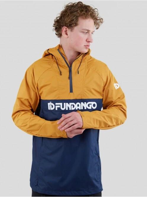 Fundango Salmo Logo Anorak męski plaszcz przeciwdeszczowy żółty 2