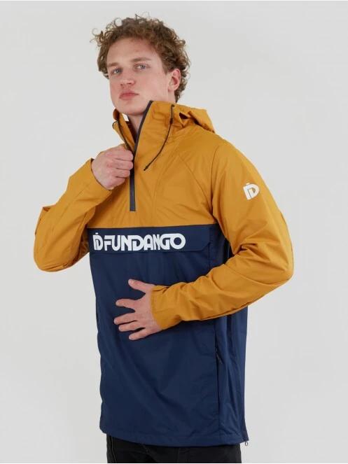 Fundango Salmo Logo Anorak męski plaszcz przeciwdeszczowy żółty 5