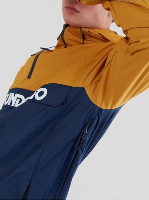 Fundango Salmo Logo Anorak męski plaszcz przeciwdeszczowy żółty 6
