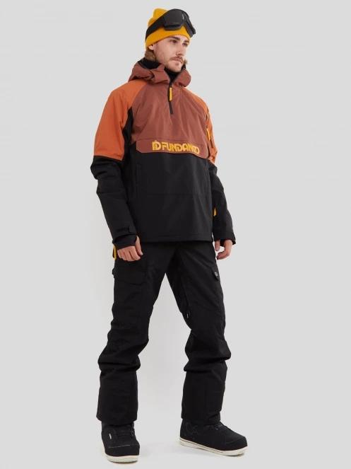 Fundango Burnaby Logo Anorak męski kurtka narciarska czerwony 4