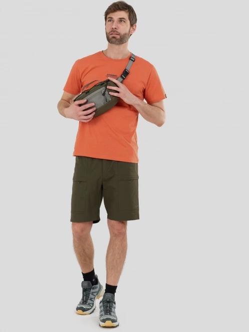 Fundango Elkford Cargo Trekking Shorts męski krótkie spodnie turystyczne z bocznymi kieszeniami zielony 4