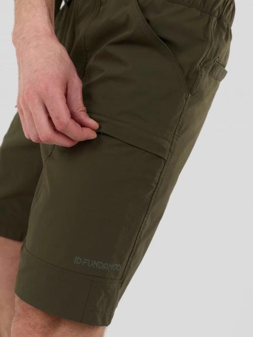 Fundango Elkford Cargo Trekking Shorts męski krótkie spodnie turystyczne z bocznymi kieszeniami zielony 6