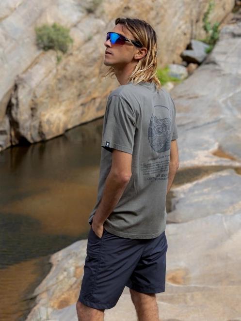 Fundango Elkford Cargo Trekking Shorts męski krótkie spodnie turystyczne z bocznymi kieszeniami szary 7