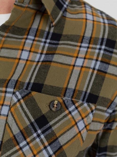 Fundango Harris Shirt męski koszula z dlugim rekawem oliwka 7