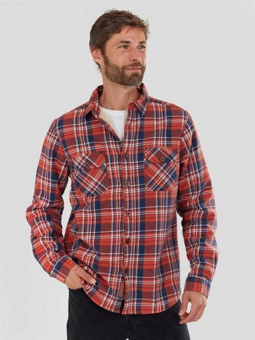 Fundango Roddy Lined Shirt męski kurtka koszulowa czerwony 2