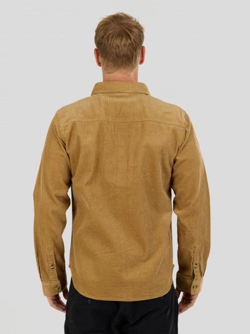 Fundango Oregon Corduroy Shirt męski koszula z dlugim rekawem żółty 3