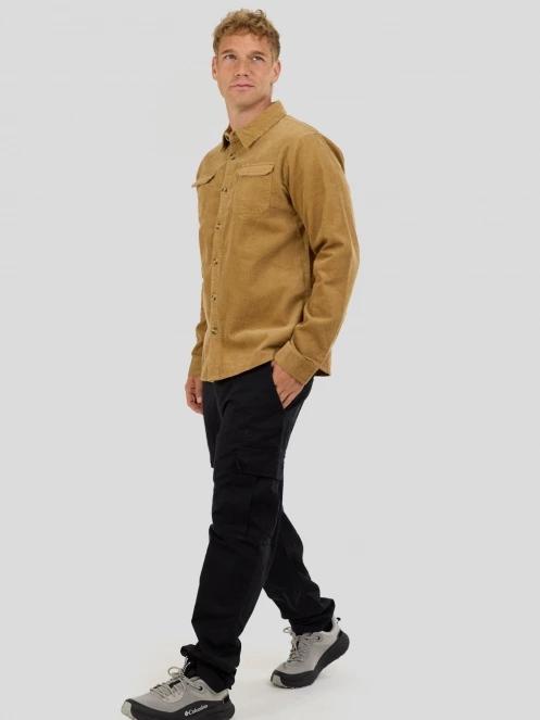 Fundango Oregon Corduroy Shirt męski koszula z dlugim rekawem żółty 4