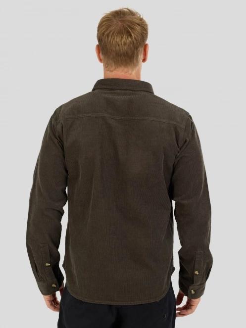 Fundango Oregon Corduroy Shirt męski koszula z dlugim rekawem zielony 3