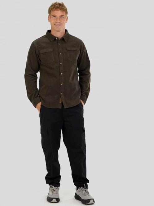 Fundango Oregon Corduroy Shirt męski koszula z dlugim rekawem zielony 4