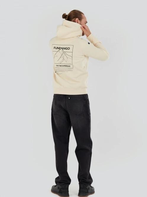 Fundango Talis Hooded Sweatshirt męski sweter z kapturem piasek 4