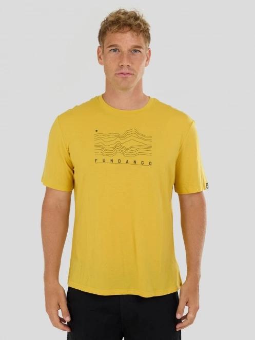 Fundango Wanaka Merino T-shirt męski koszulka z krótkim rekawem żółty 2