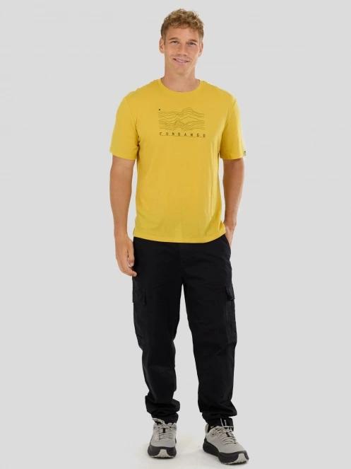 Fundango Wanaka Merino T-shirt męski koszulka z krótkim rekawem żółty 4