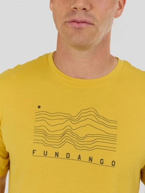 Fundango Wanaka Merino T-shirt męski koszulka z krótkim rekawem żółty 6