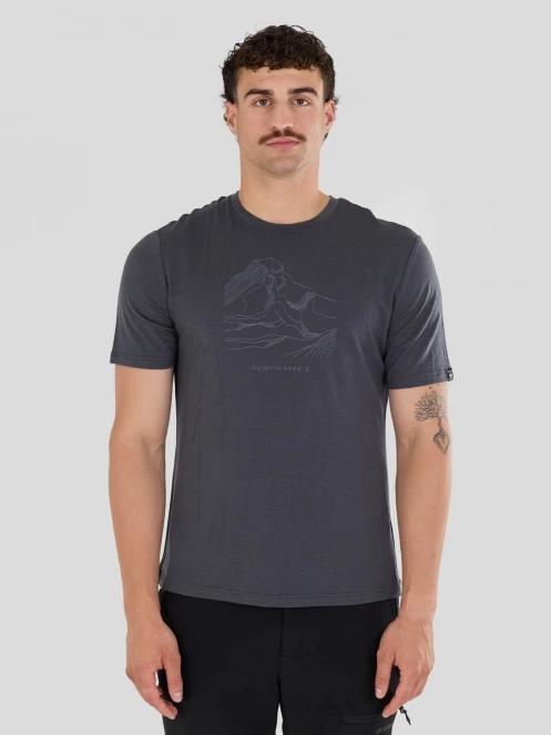 Fundango Wanaka Merino T-shirt męski koszulka z krótkim rekawem szary 2