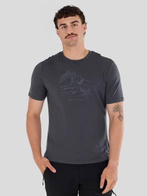Fundango Wanaka Merino T-shirt męski koszulka z krótkim rekawem szary 6