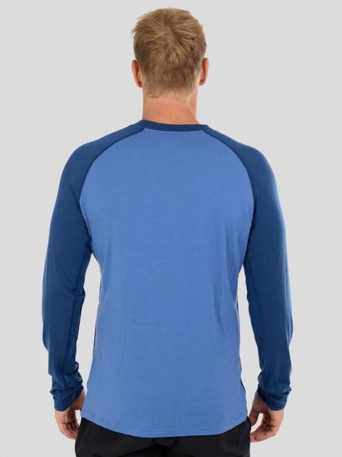Fundango Rotorua Merino Longsleeve męski koszulka bieliźniana niebieski 3