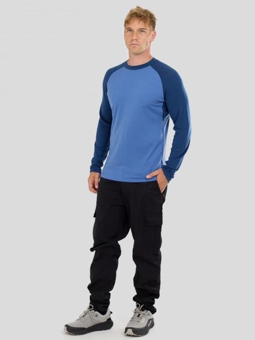 Fundango Rotorua Merino Longsleeve męski koszulka bieliźniana niebieski 4