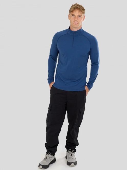 Fundango Temuka Merino Halfzip męski koszulka bieliźniana niebieski 4